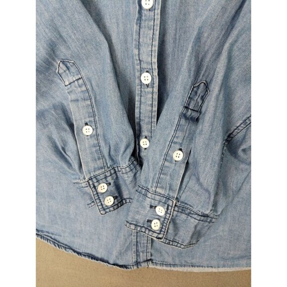 TORRID‎ Womens Button Shirt SZ 2X Taylor Medium Wash Denim Blue Country Rodeo - Picture 8 of 11